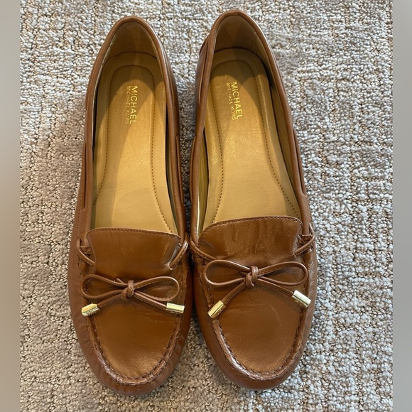 Michael Kors Brown Leather Sutton Moccasin/ Loafers, Comfort, Gold Accents, 9.5M - Picture 2 of 15